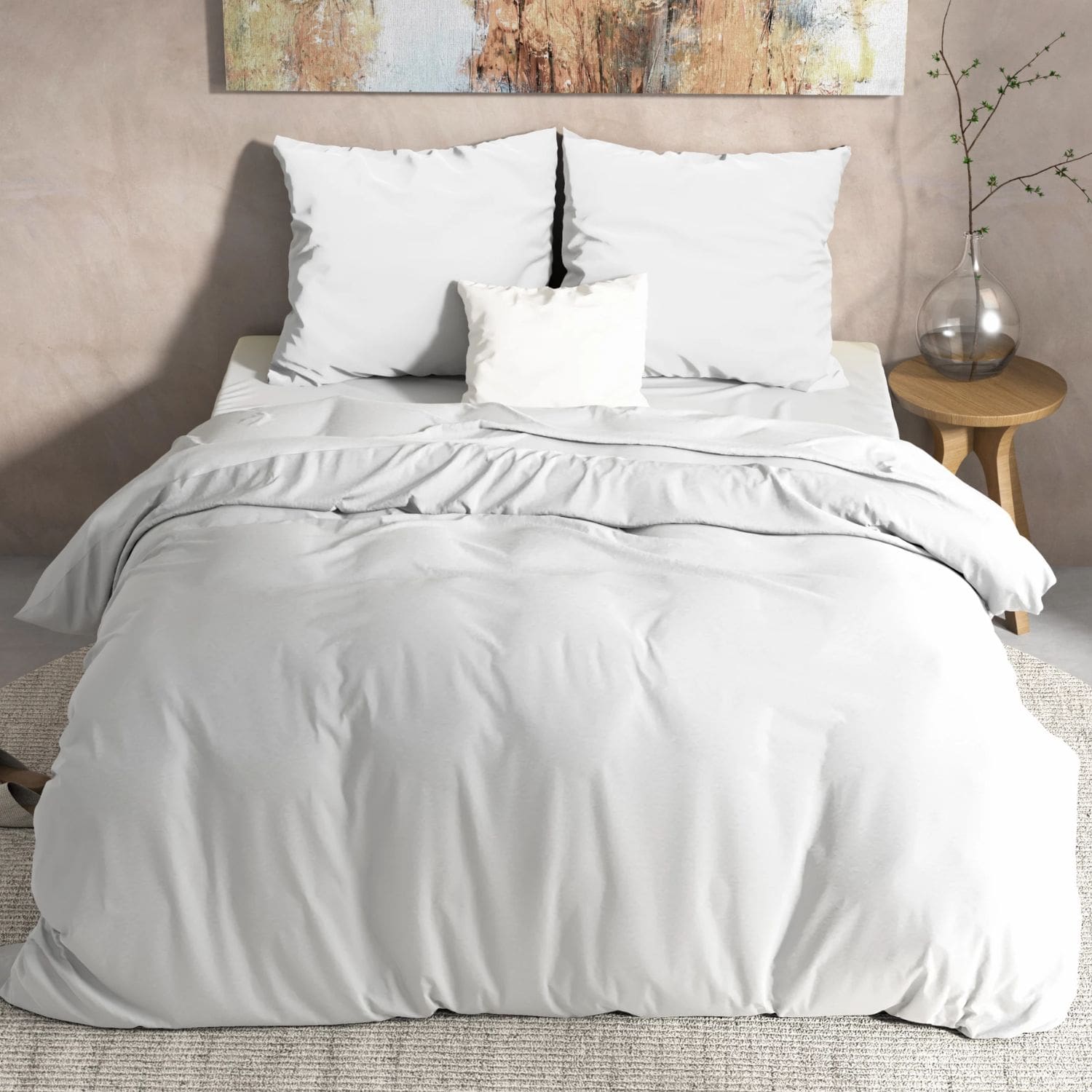 Dreamhouse Mendez Dekbedovertrek Flanel Wit – 140×200/220 cm - Afbeelding 3