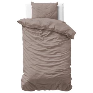 Primaviera Uni Satijn Dekbedovertrek – 140×200/220cm – Taupe