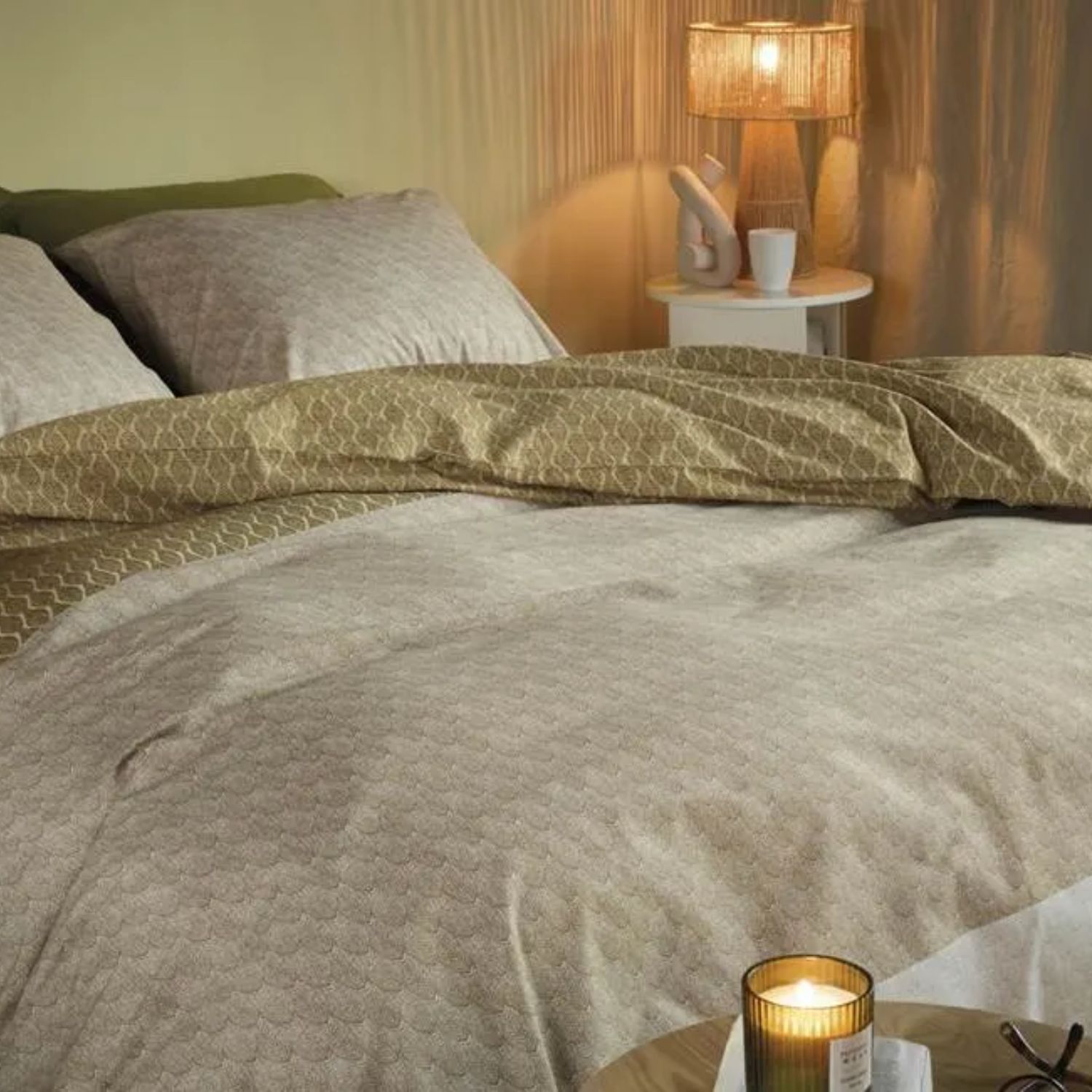 Beddinghouse Sanna Dekbedovertrek Goud – 140×200/220 cm - Afbeelding 5