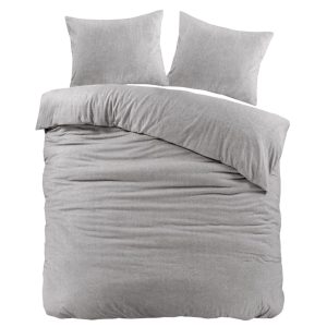 Beddinghouse Frost Flanel Dekbedovertrek Grijs – 200×200/220 cm