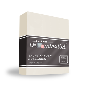 Droomtextiel Hoeslaken Katoen Ivoor 80×200 cm
