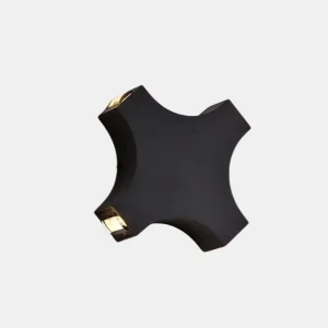 12W LED Buitenwandlamp Cross Laser Waterdicht Up Down Warm Wit Zwarte Afwerking