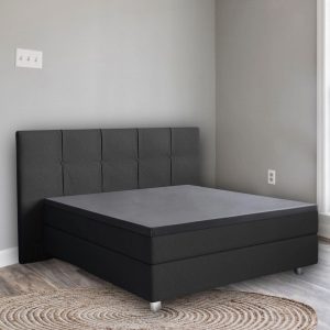 Droomtextiel Topper Hoeslaken – Katoen Satijn 90×220 cm – Antraciet