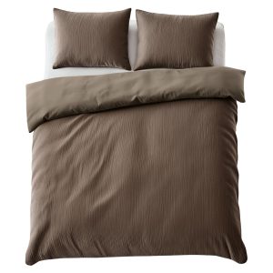 Sleeptime Velvet Cartier dekbedovertrek – 200×200/220 cm – Taupe