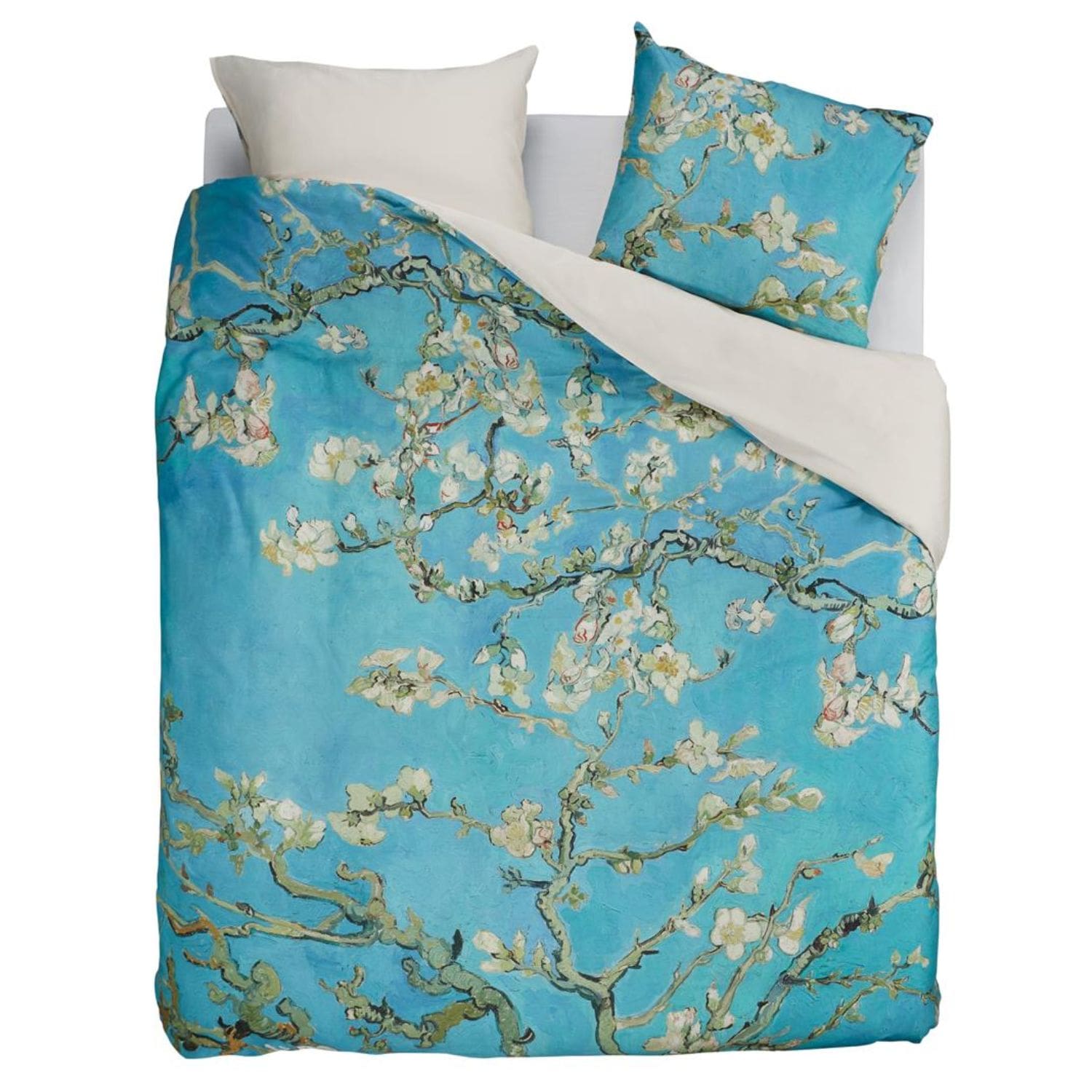 Beddinghouse x Van Gogh Almond Blossom Dekbedovertrek – 200×200/220 cm – Blauw