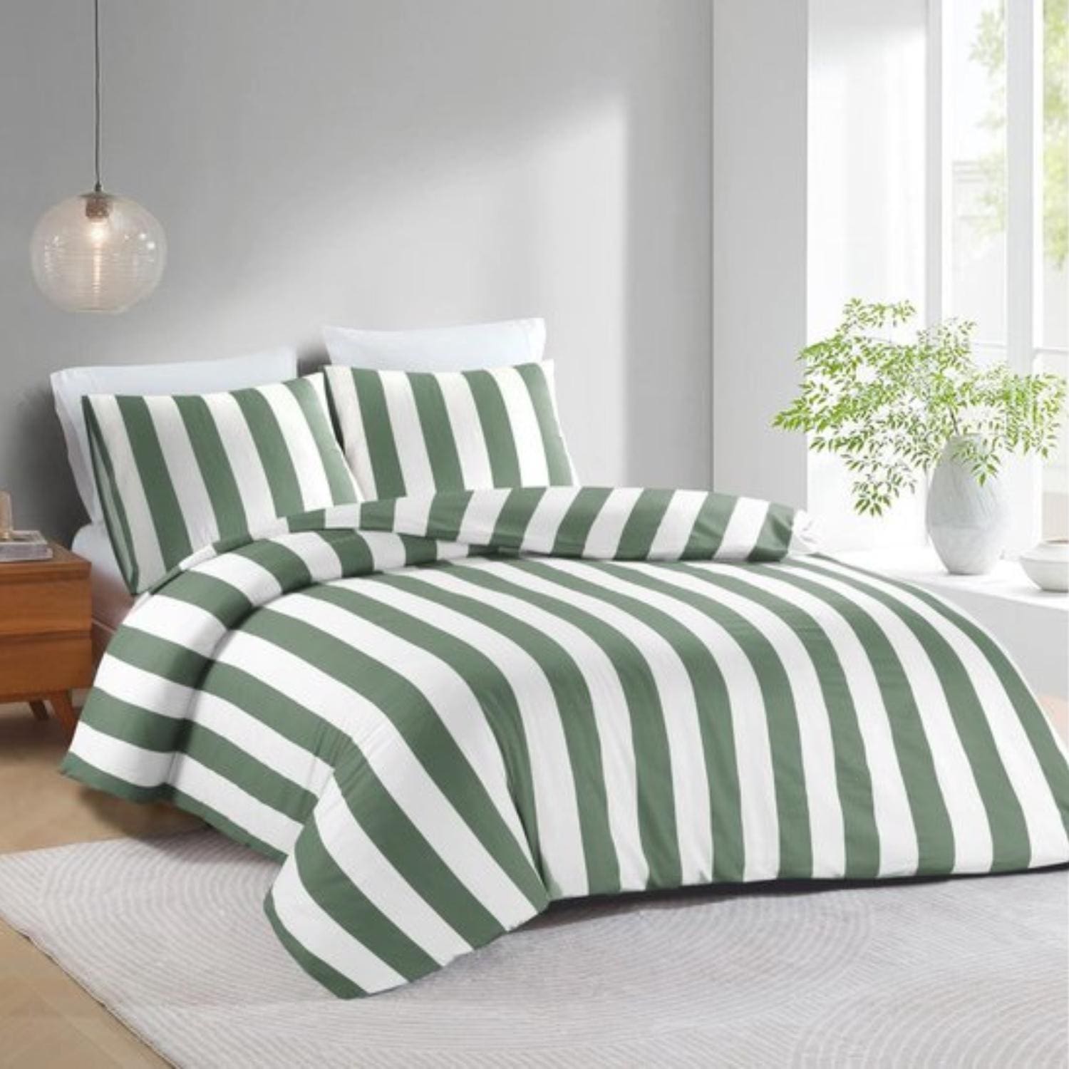 Papillon Lewis Dekbedovertrek – Lits-jumeaux – 240×200/220 cm – Groen - Afbeelding 6