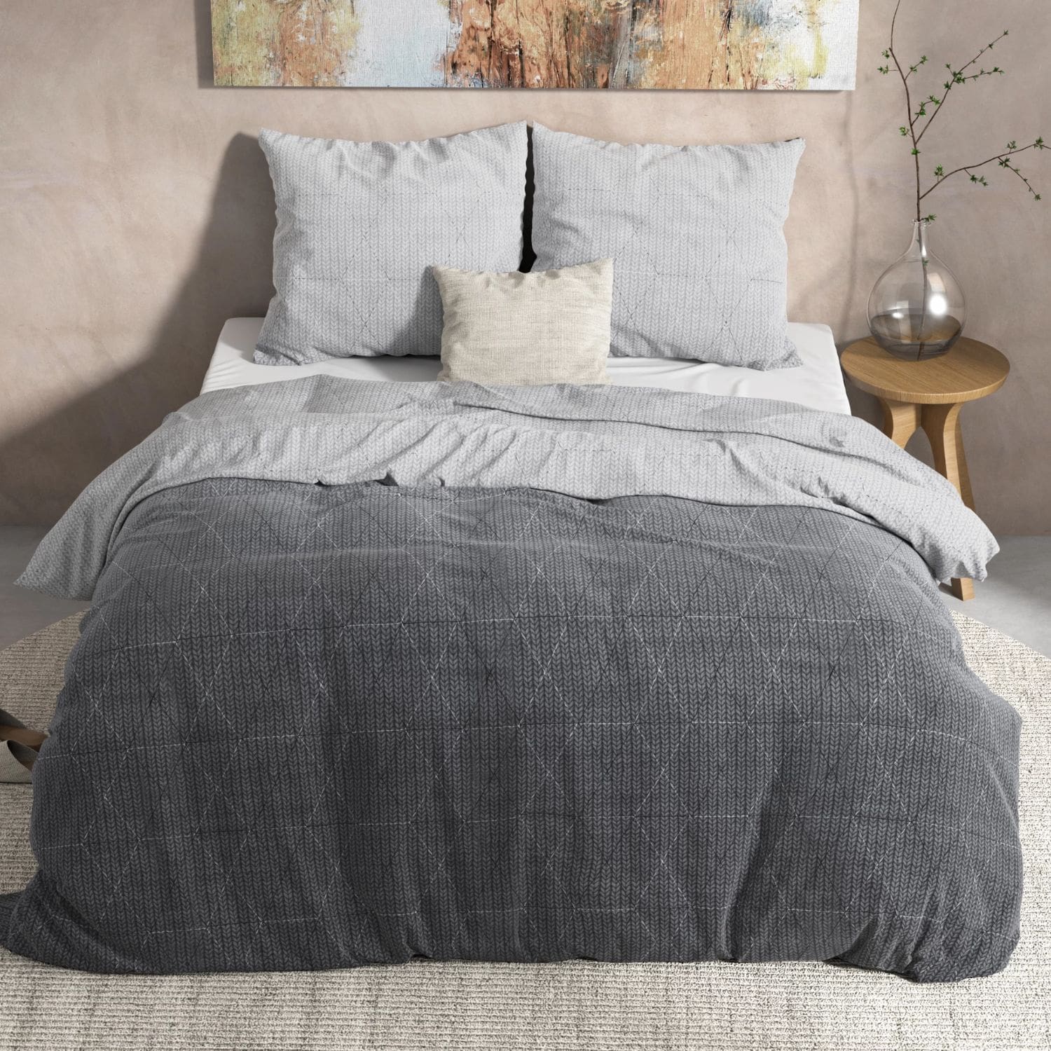 Dreamhouse Quinn Dekbedovertrek Flanel – 140×200/220 cm – Super Zacht en Heerlijk Warm - Afbeelding 3