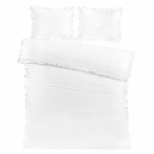 Papillon Fleur Dekbedovertrek – 200×200/220 cm – Wit