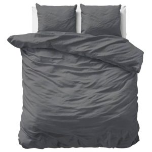 Primaviera Uni Satijn Dekbedovertrek – 200×200/220cm – Antraciet
