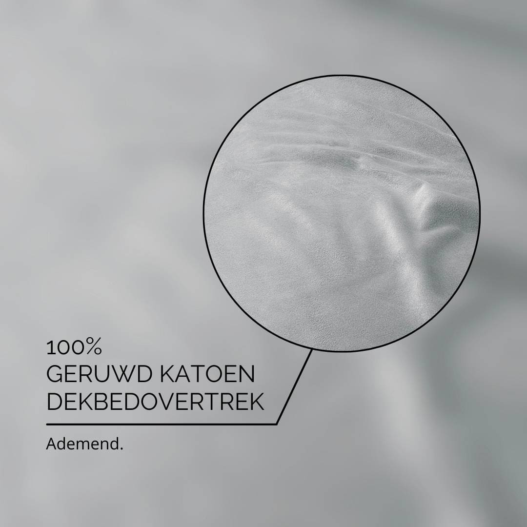 Droomtextiel Hoeslaken Flanel Grijs – 90×220 cm - Afbeelding 5