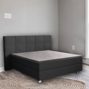 Droomtextiel Topper Hoeslaken – Katoen Satijn 180×220 cm – Grijs