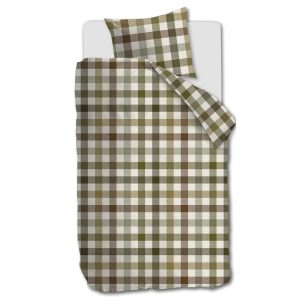 Beddinghouse Sem Flanel Dekbedovertrek Groen – 140×200/220 cm