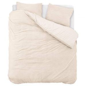 Droomtextiel Teddy Dekbedovertrek Crème – 200×200/220 cm