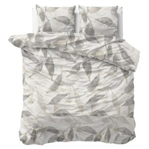 Sleeptime Foilage Dekbedovertrek Grijs – 200×200/220 cm