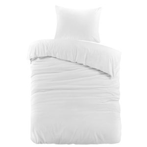 Dreamhouse Mendez Dekbedovertrek Flanel Wit – 140×200/220 cm