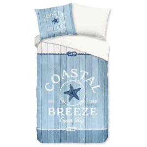 Good Morning Dekbedovertrek Breeze – Blauw – 140×200/220 cm – Katoen