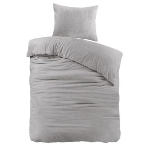 Beddinghouse Frost Flanel Dekbedovertrek Grijs – 140×200/220 cm
