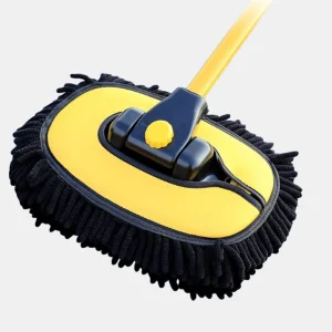 Autowas Mop Lange Handgreep 15° Buigbaar 90° Roterend voor Eenvoudige Vlekkeloze Reiniging