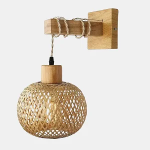 Bamboe Wandlamp Retro Stijl Handgemaakt Natuurlijk Licht