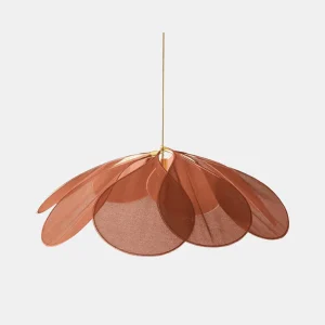 Bloemvormige Stoffen Plafondlamp Vintage Stijl Zacht Gloeiend Licht voor Thuis