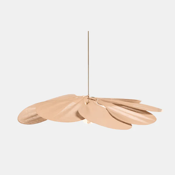 Bloemvormige Stoffen Plafondlamp Vintage Stijl Zacht Gloeiend Licht voor Thuis - Afbeelding 4