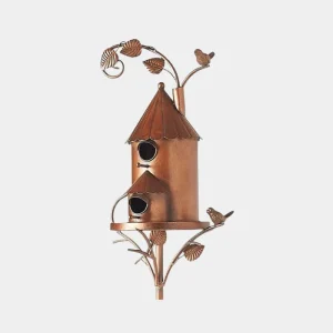 Decoratief Vogelhuis op Paal – Handgemaakt Design & Weerbestendige Tuinversiering