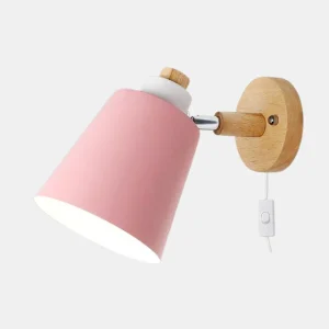 Draaibare Leeslamp met Houten Accenten voor Verstelbare Gezellige Verlichting