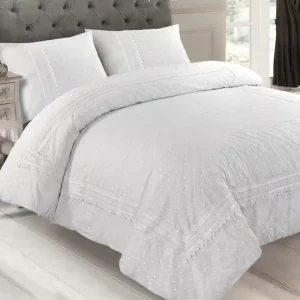 Papillon Dekbedovertrek Parma Broderie Wit – 200-200/220 cm