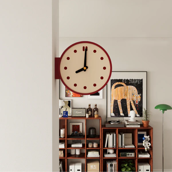 Dubbele Hoekwandklok Minimalistisch Retro Design voor Huisdecoratie - Afbeelding 6