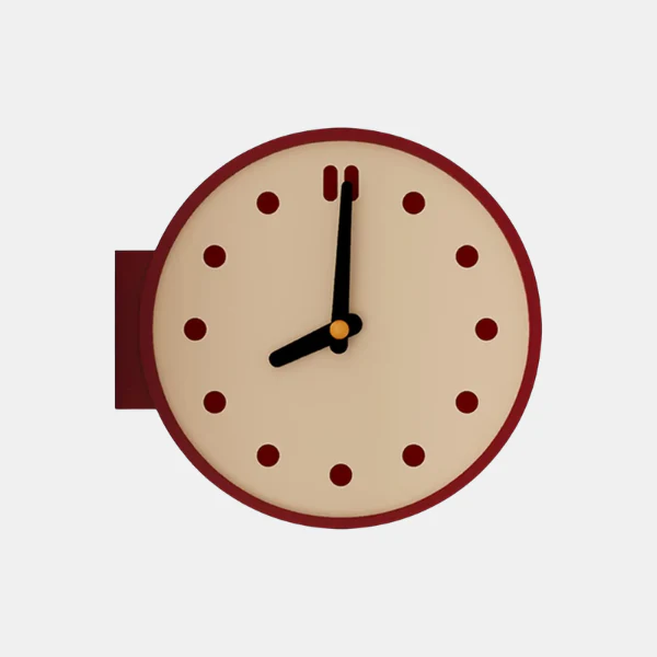 Dubbele Hoekwandklok Minimalistisch Retro Design voor Huisdecoratie - Afbeelding 2