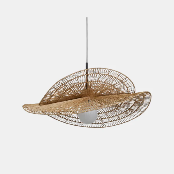 Dubbele Rattan Hanglamp Handgemaakt Natuurlijk Ontwerp voor Gezellige Woonruimtes - Afbeelding 2