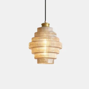 Gelaagde Glazen Hanglamp Modern Laagjesontwerp voor Warme Sfeerverlichting