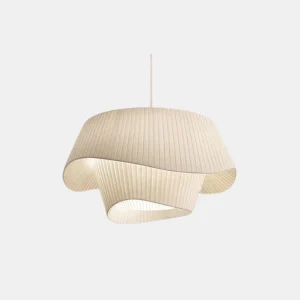 Golf Stoffen Dubbele Lampenkap Plafondlamp Elegante Zachte Verlichting voor Elke Kamer