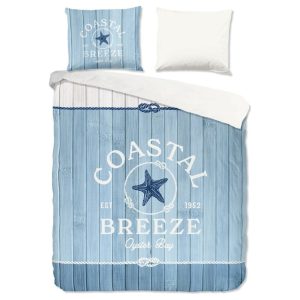 Good Morning Dekbedovertrek Breeze – Blauw – 200×200/220 cm – Katoen