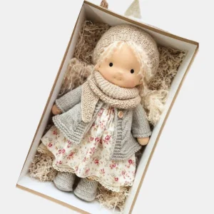 Handgemaakte Katoenen Knuffelpop met Zachte Wol en Hypoallergeen Comfort voor Kinderen