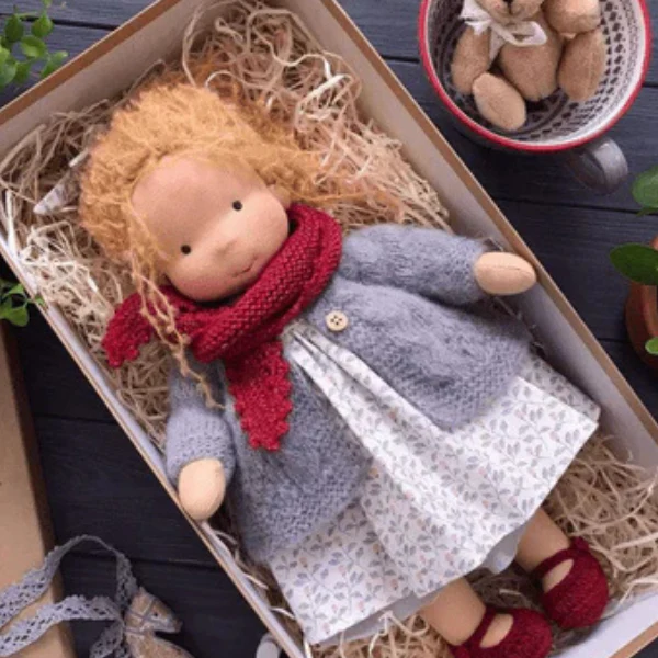 Handgemaakte Katoenen Knuffelpop met Zachte Wol en Hypoallergeen Comfort voor Kinderen - Afbeelding 4