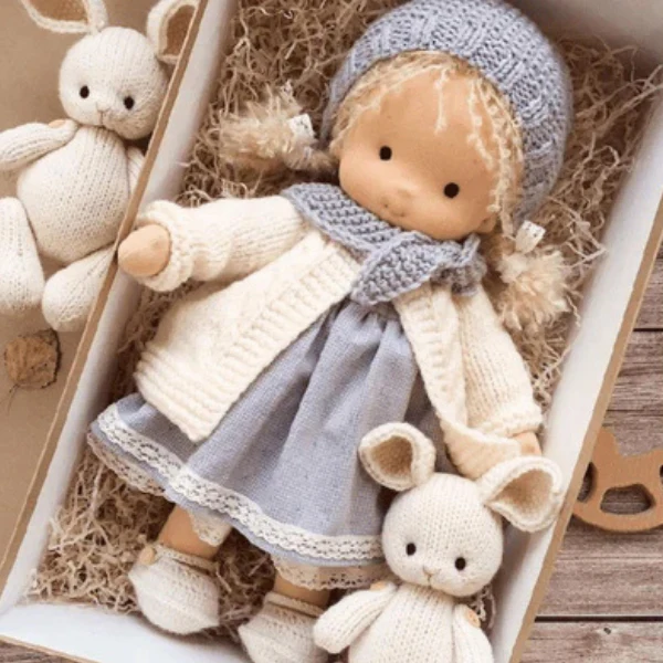 Handgemaakte Katoenen Knuffelpop met Zachte Wol en Hypoallergeen Comfort voor Kinderen - Afbeelding 7