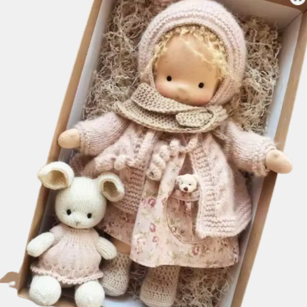 Handgemaakte Katoenen Knuffelpop met Zachte Wol en Hypoallergeen Comfort voor Kinderen - Afbeelding 8