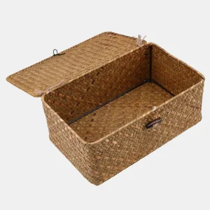 Handgemaakte Rieten Opbergmand met Stijlvol Ontwerp voor Elegante Huisorganisatie