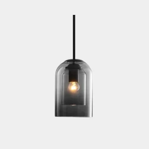 Hanglamp met Dubbel Glas – Modern Mid-Century Design voor Warme en Sfeervolle Verlichting