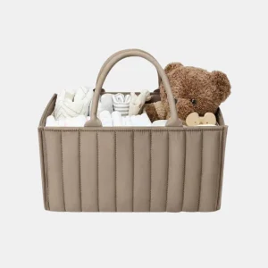Katoenen Luiertas Opbergmand met Handvatten Veelzijdige & Stijlvolle Organizer voor Babybenodigdheden