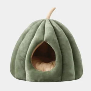 Knus Pompoen Kattenbed – Gesloten Ontwerp & Warm Comfort voor de Winter