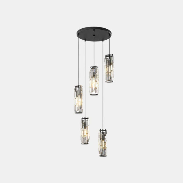 Kristallen Glazen Kroonluchter Hanglamp Moderne Industriële Stijl voor Elegante Woonruimtes - Afbeelding 4