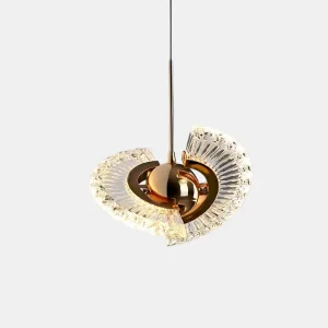 LED Kristallen Hanglamp 1-Licht Goud Draaibaar Verstelbaar voor Warme Sfeerverlichting