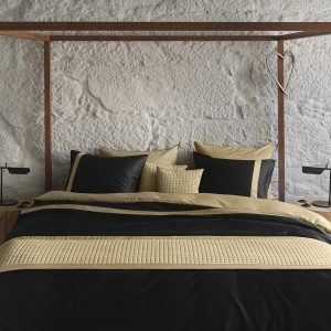 Dekbedovertrek katoen satijn – Listra Bruin/ Cappuccino