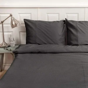 Dekbedovertrek wafelstructuur Lugano – Antraciet