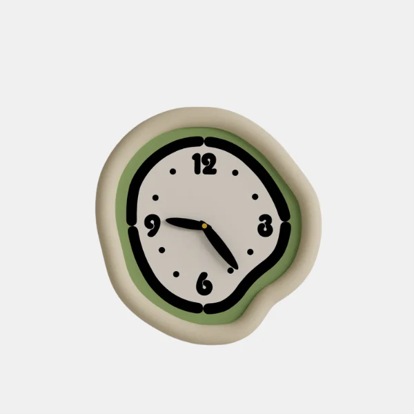Minimalistische Creme Wandklok met Pendule Optie voor Stille en Stijlvolle Woondecoratie - Afbeelding 4