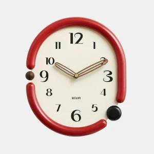 Minimalistische Stille Wandklok Scandinavisch Ontwerp voor Rustige Elegantie