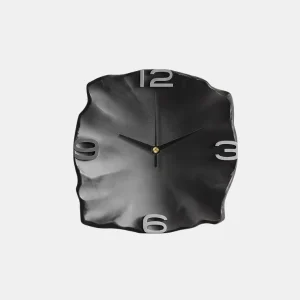 Moderne 3D Wandklok Zandsteen Stil Quartz Elegant Ontwerp