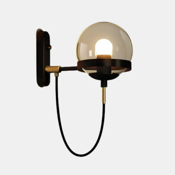 Moderne Glazen Bol Wandlamp Minimalistische Art Deco Stijl voor Elegante Verlichting - Afbeelding 2